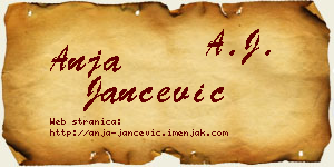 Anja Jančević vizit kartica